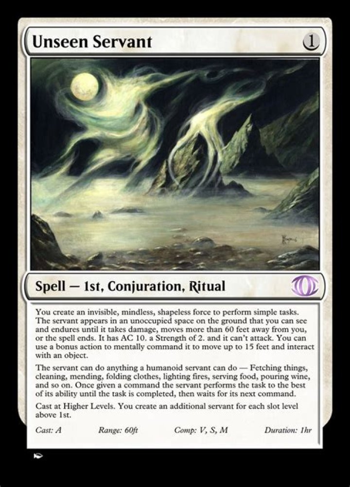 Can you polymorph an unseen servant?
