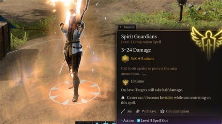 Do enemies take damage when Spirit Guardians is cast?