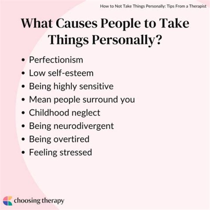 How do I stop being so sensitive and take things personally?