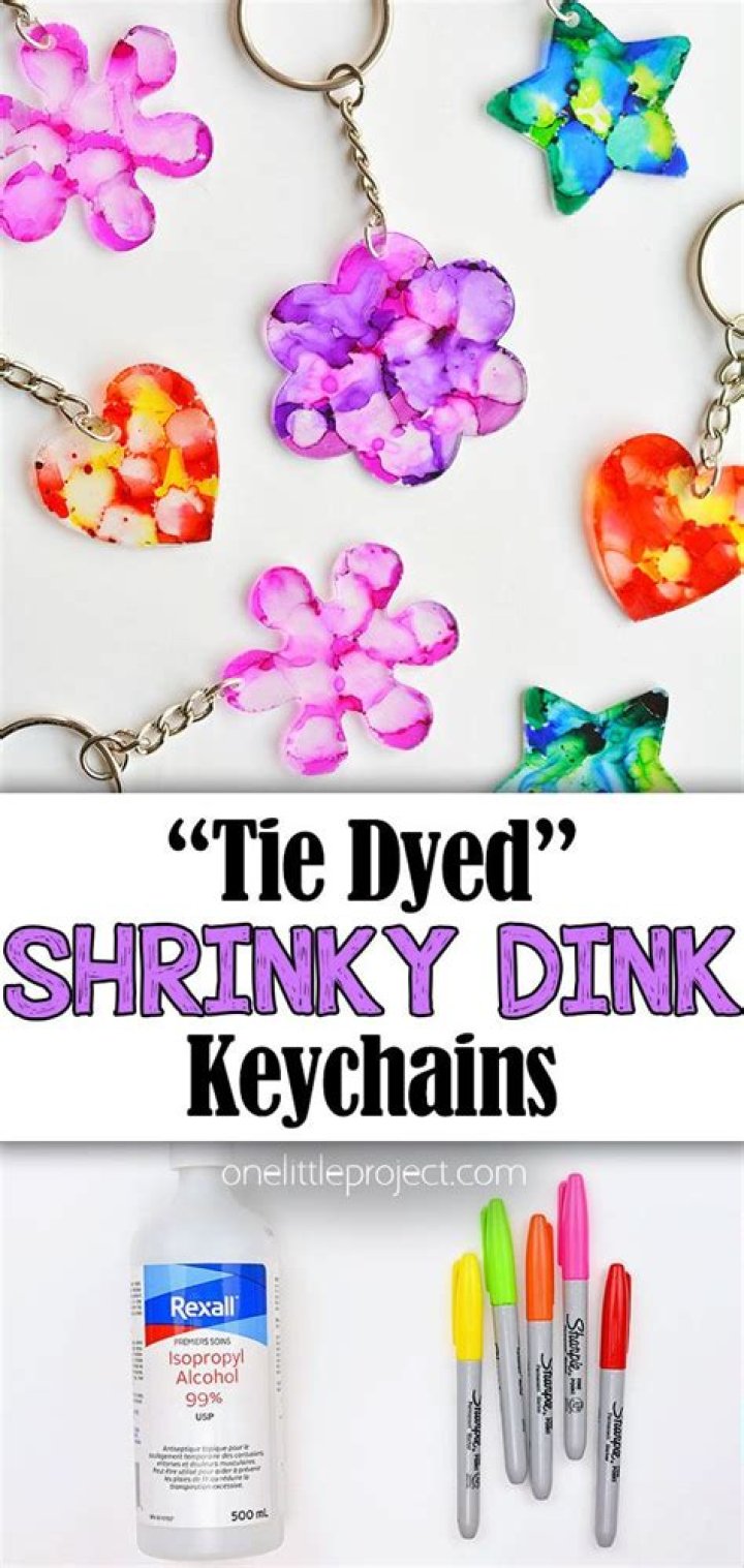 How do you make a homemade Shrinky Dink keychain?