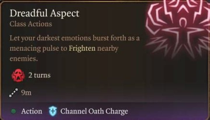 How does dreadful aspect work?