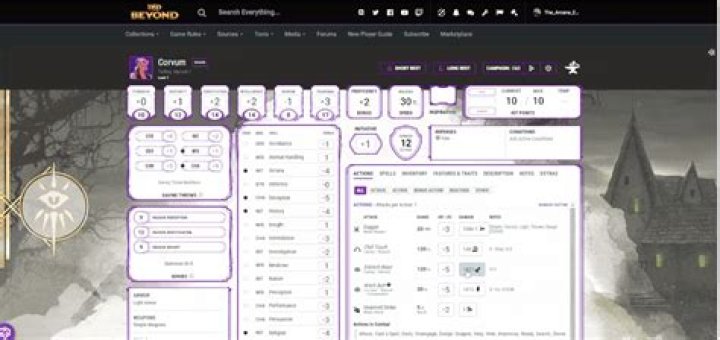 What is digital character sheet?